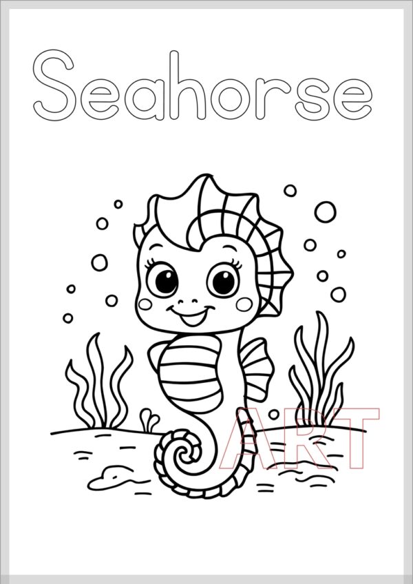 🌊 The Ultimate Beautiful Seahorse Coloring Page 🌊