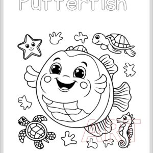 🐡 Beautiful Pufferfish Coloring Page 🐡