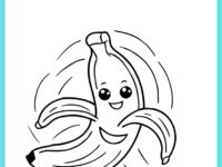 🍌✨ Best Printable Banana Coloring Page for Kids, Teachers, and Parents 🍌✨