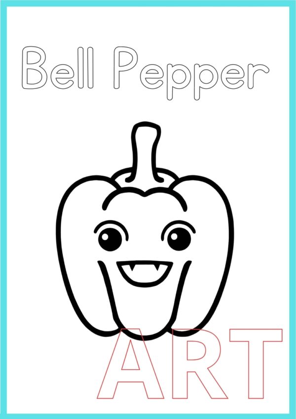 ✨ Best Printable Bell Pepper Coloring Page for Kids, Teachers, and Parents 🫑✨