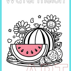🍉✨ Best Printable Watermelon Coloring Page for Kids, Teachers, and Parents 🍉✨