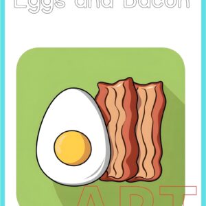 🍳🥓✨ Best Printable Eggs and Bacon Coloring Page for Kids, Teachers, and Parents 🍳🥓✨