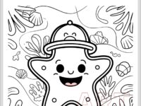 ⭐ Beautiful Starfish Coloring Page ⭐
