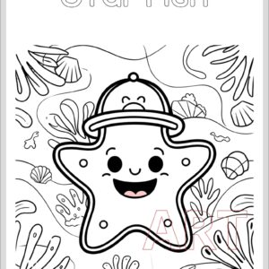 ⭐ Beautiful Starfish Coloring Page ⭐