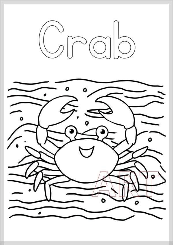 🦀 The Ultimate Beautiful Crab Coloring Page 🦀