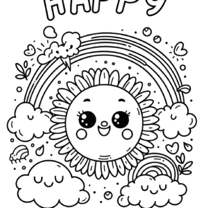 🎉  😄   Happy Printable Coloring Pages 🎉  😄  for Kids, Teachers, and Parents