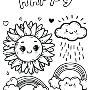 🎉  😄   Happy Printable Coloring Pages 🎉  😄  for Kids, Teachers, and Parents