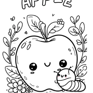 🍏🌟 Best Apple Coloring Pages for Kids, Parents, and Teachers 🌟🖍️