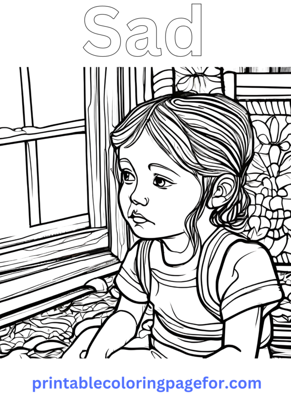 😢 Best Sad Coloring Pages for Kids, Parents, and Teachers 🌟🖍️