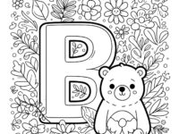 🅱️🐻 Best "B" for Bear Coloring Page for Kids 🌟🖍️