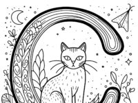 🅲🐱 Best "C" for Cat Coloring Page for Kids 🌟🖍️