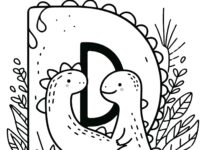 🅳🦕 Best "D" for Dinosaur Coloring Page for Kids 🌟🖍️