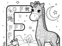 🅶🦒 Best Printable "G" for Giraffe Coloring Page for Kids 🌟🖍️