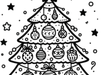 🎄 Best Printable Christmas Tree Coloring Page for Kids 🌟🖍️