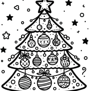 🎄 Best Printable Christmas Tree Coloring Page for Kids 🌟🖍️