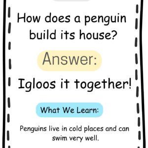 🐧✨ Cool Penguin Joke and Habitat Facts Printable for Kids, Teachers, and Parents