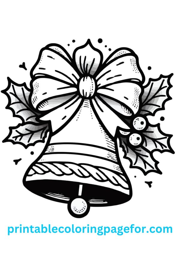 🔔 Festive Bell Coloring Page for Kids, Teachers, Parents, and Adults 🌟🖍️