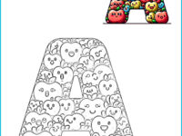 🍎 Apple Coloring Page | Printable PDF with Pre-Colored Example (US Letter 8.5x11)