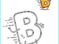 🏀 Basketball Coloring Page / Lettre B | Printable PDF with Pre-Colored Example (US Letter 8.5x11)