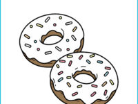 Printable Donut Coloring Page for Sweet Treats & Fun Activities - US Letter 8.5x11 PDF