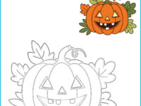 🎃 Pumpkin Coloring Page | Printable Fall Activity with Pre-Colored Guide (US Letter 8.5x11 PDF)