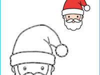 🎅 Santa Coloring Page | Printable Christmas Activity with Pre-Colored Guide (US Letter 8.5x11 PDF)