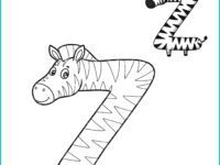 🦓 Zebra Coloring Page | Printable PDF with Pre-Colored Example (US Letter 8.5x11)