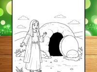 Empty Tomb Coloring Page