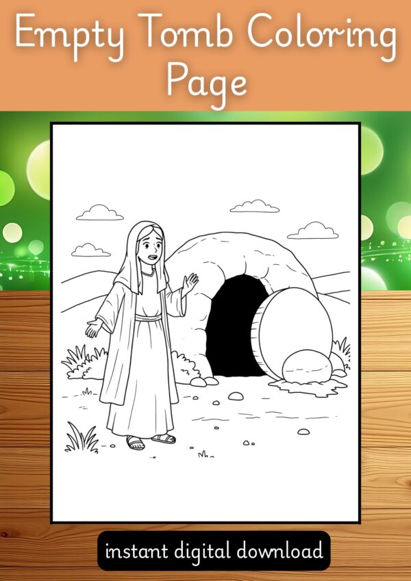 Empty Tomb Coloring Page