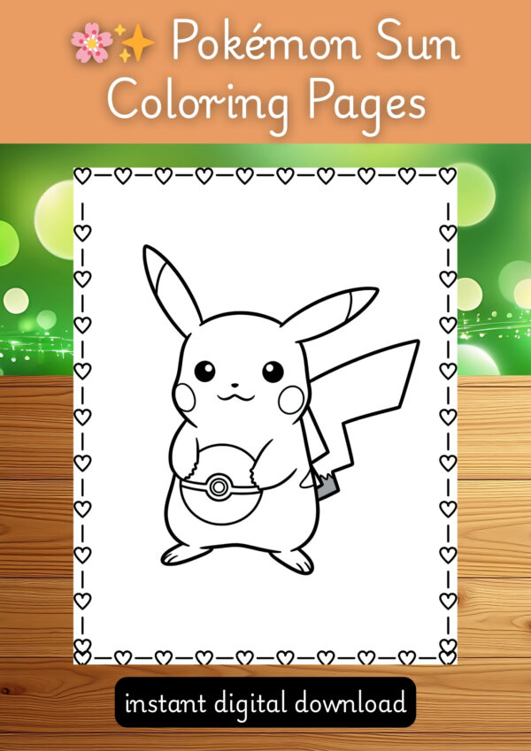 Pokémon Sun Coloring Pages for Kids – Cute, Printable Alola Adventure with Solgaleo, Litten, Rowlet, and Popplio for Creative I