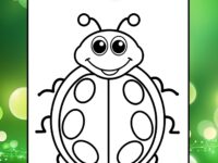 Ladybug Coloring Page for Kids 🐞🌸 Cute & Educational Printable Fun 🎨