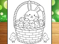 best printable Easter Basket Coloring Page