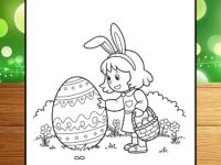 Easter Egg Coloring Sheet for Girls