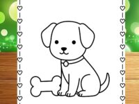 Puppy Dog Coloring Pages for Kids,Cute,PDFprint,Coloring,worksheets,Prek,teacher