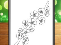 🌸 Whispers of Spring: An Enchanting Cherry Blossom Coloring Journey 🌸,kids,teachers,prek,worksheet