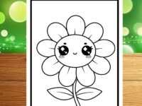 🌸✨ Whispers of Bloom! Kawaii Flower Coloring Page - Instant PDF - Find Your Inner Garden! 💖