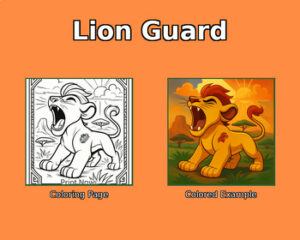 The Lion Guard Coloring Page - Printable PDF for Kids | Kion, Fuli, Beshte, Ono,