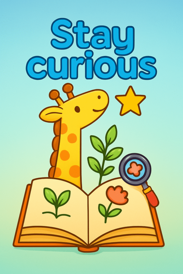 Positive Affirmation Kids Coloring Page: Stay Curious Growth Mindset Printable PDF for Home & Classroom - Instant Download 8.5x11 Inch - Image 3