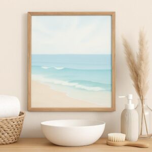 Beach Wall Art, Coastal Print, Ocean Poster, Spa Wall Decor, Bathroom Art, Bedroom Print, Relaxing Art, Seaside Decor, JPEG Poster