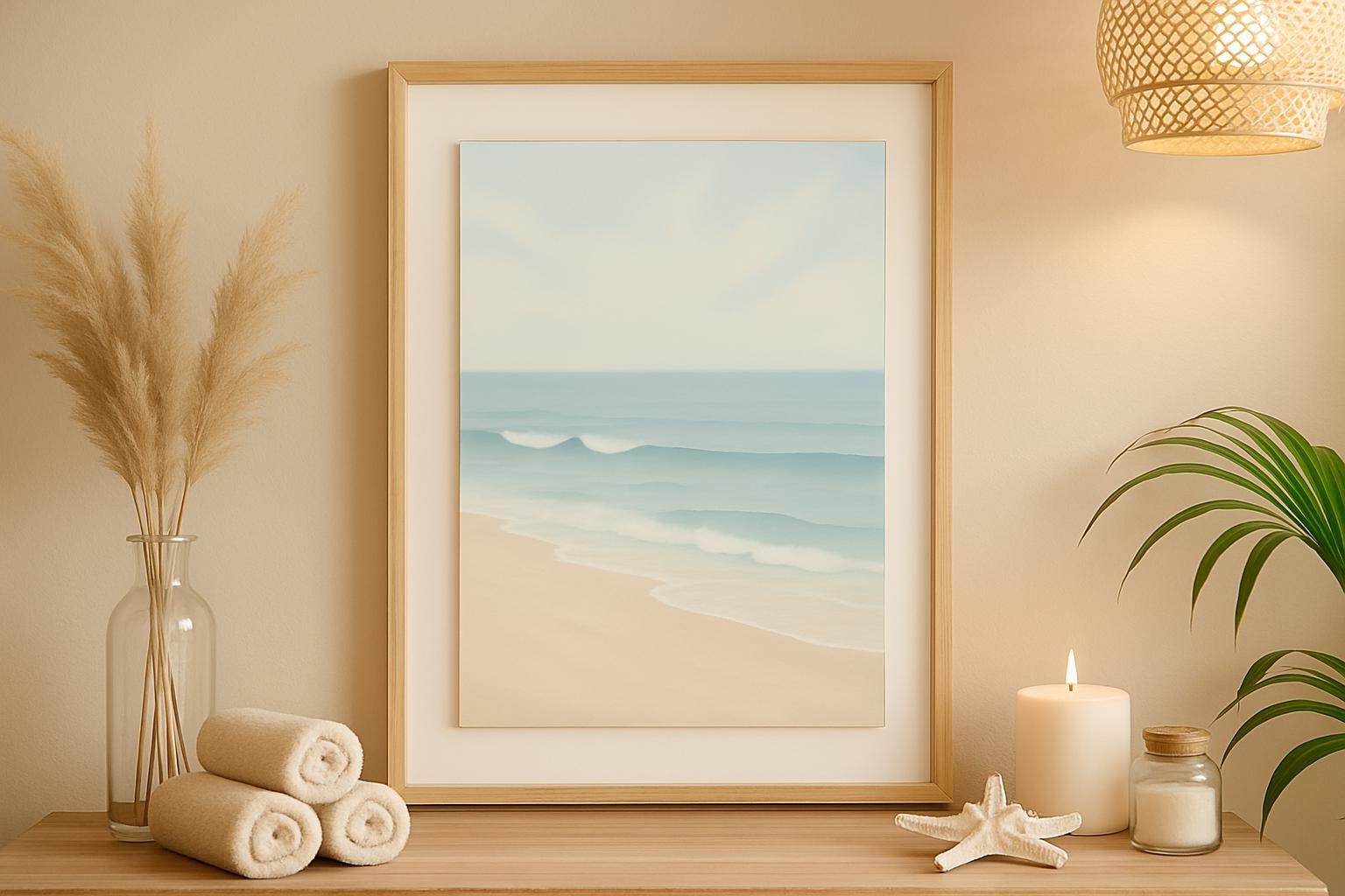 Beach Wall Art, Coastal Print, Ocean Poster, Spa Wall Decor, Bathroom Art, Bedroom Print, Relaxing Art, Seaside Decor, JPEG Poster